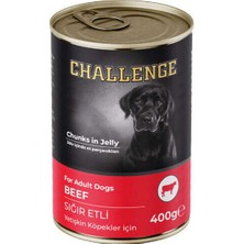 Challenge Sığır Etli Yetişkin Köpek Konservesi 400 gr X10 Adet