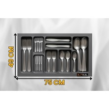 ALMITAL 75x49 cm. 9 Bölmeli Mikro Kabartma Desenli Kaşıklık, 69x40 cm'e kadar kesilebilir.