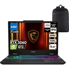 Msı Cyborg 15 I7-240H 16-Gbddr5 4 Tbssd RTX5060 (8gb-Gddr7) 15.6" Fhd 144Hz Freedos + Hmf Sırt Çantası B2RWFKG-208XTRHMF11