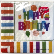 Supertrend Kağıt Peçete Renkli Doğum Günü 33X33CM 20LI