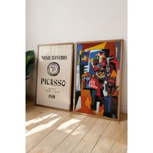 Picasso 2'li Ahşap Çerçeveli Poster, Sanatsal Tablo Seti No:11