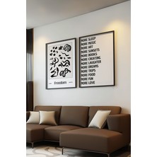 Iskandinav 2'li Siyah Çerçeveli Poster, Tablo Seti No:8