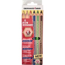 Eberhard Faber Big Winner 6 Renk Jumbo Kuru Boya Kalemi Tam Boy
