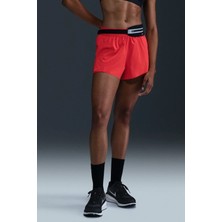 Nike Swift Dri Fit Mid Rise 4" 2ın1 Running Short Kadın 4" Taytlı Koşu Şortu Kırmızı