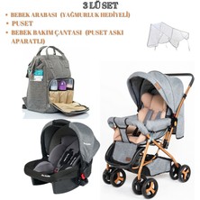 Ünal Travel Sistem Bebek Arabası Taşıma Puseti ve Anne Bebek Bakım Çantası
