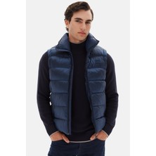 Twn Slim Fit Saks Mavi Düz Yelek Mont 3ECY70501502M