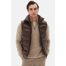 TWN Twn Slim Fit Bordo Düz Yelek Mont Erkek Günlük Modern Stil Fermuarlı 3ECY70501502M