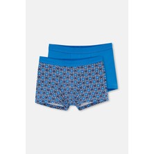 Mavi 5210 2'li Desenli Pamuk Boxer