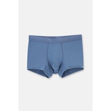 Gri Mavi Düz Micro Modal Boxer