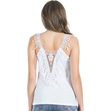 Derya Kurşun Dekolte Güpürlü Kadın Atlet 178