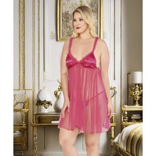 Kadın Fujya Fantezi Gecelik Tül Göğüs Fır Fır Detaylı 2176