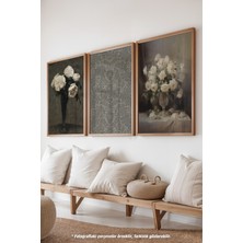 Dark Mood 3'lü Ahşap Çerçeveli Poster, Tablo Seti No:41