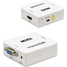 VGA To Hdmı Çevirici 1080P Full Hd Beyaz HDX1283