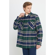 Wrangler W242602900 Multi Erkek Çizgili Çift Cepli Uzun Kollu Oduncu Gömleği