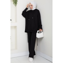 Aris Oysho Tunik Pantolon Ikili Takım 1611 - Siyah