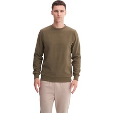Erkek Slim Fit Pamuk Karışımlı Selanik Örgü Sweatshirt 56400