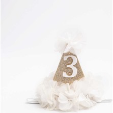 Le Mabelle Beyaz  3 Yaş Huni Doğum Günü Tacı
