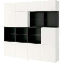 Dolap Kombinasyonu, Venge-Beyaz, 240X42X231 Cm, Lappviken