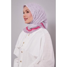 Menekşe Puzzle Desen Soft Eşarp