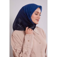 Kot Mavi Çift Renk Kehribar Eşarp