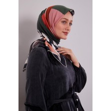 Siyah Geometrik Desen Pamuk Eşarp