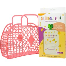 Gıda Poşeti + Retro Çanta Seti - Kırmızı