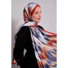 Oranj Alacalı Desen Twill Şal