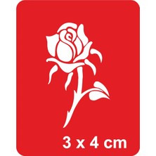 Gül Goncası Tattoo Geçici Dövme Şablonları Kına Kalıpları