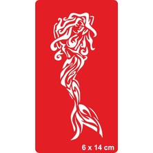 Tribal Deniz Kızı Tattoo Geçici Dövme Şablonları Kına Kalıpları