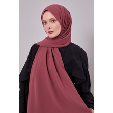 Vişne Düz Trend Şal