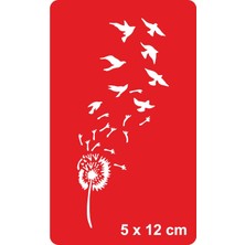 Tüyden Çıkan Kuşlar Karahindiba  Tattoo Geçici Dövme Şablonları Kına Kalıpları