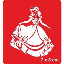 Prenses Kız Tattoo Geçici Dövme Şablonları Kına Kalıpları