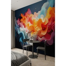 Enerjik Renkler Soyut Yağlı Boya Tekstil Duvar Kağıdı