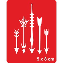Ok Koleksiyonu  Tattoo Geçici Dövme Şablonları Kına Kalıpları