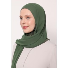 Çimen Yeşili Büyük Hijap Şifon Şal
