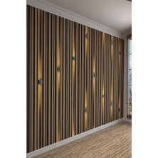 3D LED Aydınlatma Desenli Lüks Panel Duvar Kağıdı – Tek Parça, Dekoratif