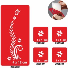 Minik Papatyalar 5'li Set Geçici Dövme Kına Şablonu