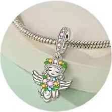 Fubena Cennetten Melek Sallantılı Gümüş Charm