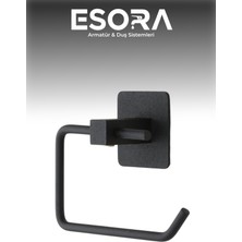 Siyah Metal Açık Tuvalet Kağıtlığı Wc Kağıtlık Tutucu