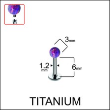 Aida Jewelss Yüksek Kalite G23 Titanium Opal Taşlı Titanyum Kıkırdak Helix Tragus Piercingi