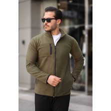 Düz Renk Polar Ceket