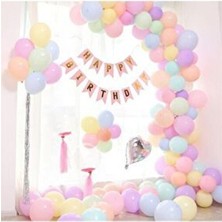 100LÜ Soft Makaron Balon Asorti Renkler