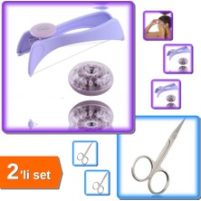Kavis Uçlu Paslanmaz Kaş + Bıyık Makası 2'li Set - Kusursuz Görünüm Için! D4E5F6