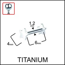 Aida Jewelss Yüksek Kalite G23 Titanium Çift Taraflı Titanyum Kıkırdak Tragus Kulak Piercingi