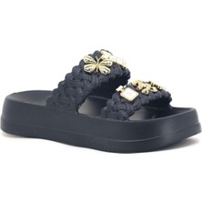 Kız Çocuk Kadın Havuz Plaj Tatil Günlük Yazlık Rahat Kaydırmaz Tabanlı Ayıcık Kelebek Taşlıterlik