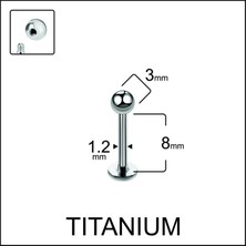 Aida Jewelss Yüksek Kalite G23 Titanium Top Titanyum Dudak Helix Kıkırdak Tragus Piercingi