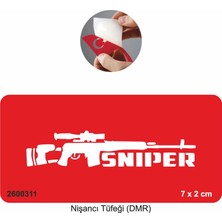 Sniper Silah  Tattoo Geçici Dövme Şablonları Kına Kalıpları
