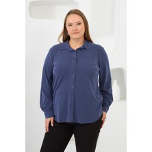 Büyük Beden Düz Renk Gömlek