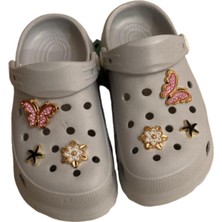 Çocuk Kelebek Taşlı Terlik Plaj Deniz Havuz Terliği