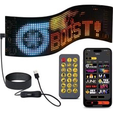 LED Panel Cama Yapışan Telefon Kontrollü LED Ekran Panel 16*64 LED Sayısı